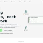 BAND for Developers official product page showing its coding-agent coordination headline and desktop interface preview.