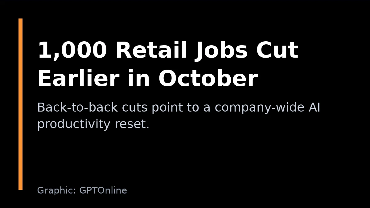 Amazon's broader AI workforce reset: 1,000 retail jobs cut earlier in October