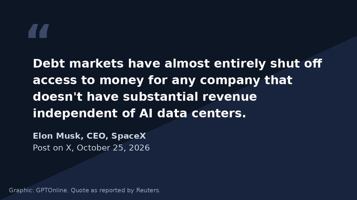 SpaceX Closes $40 Billion Debt Deal to Buy AI Chips, Musk Says 3 Elon Musk on AI data center financing