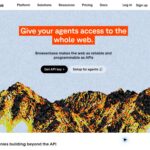 Browserbase official homepage showing its logo and product introduction.