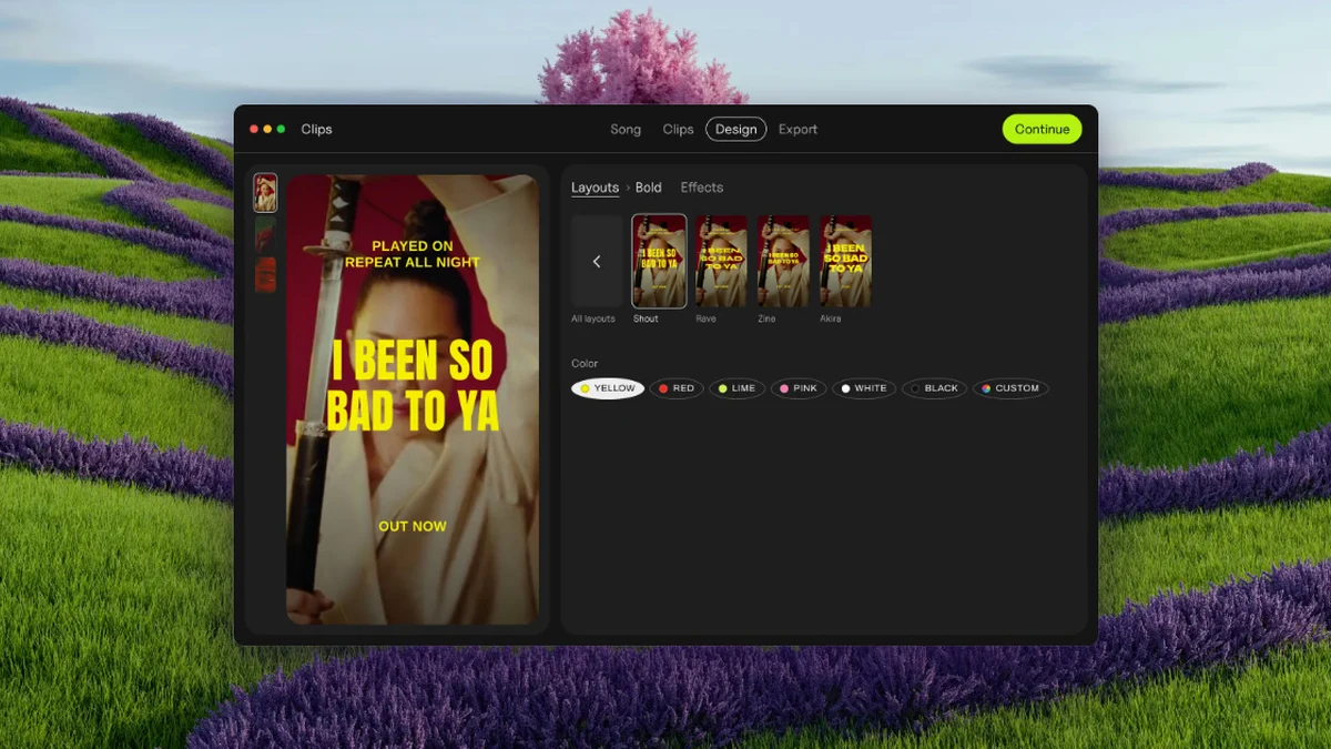 Clips by Plastic: Lyric Video Ads for Every Part of Your Song 3 Clips by Plastic app screenshot