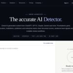 Proofademic homepage with its wordmark, AI detector headline and empty document-analysis demo.