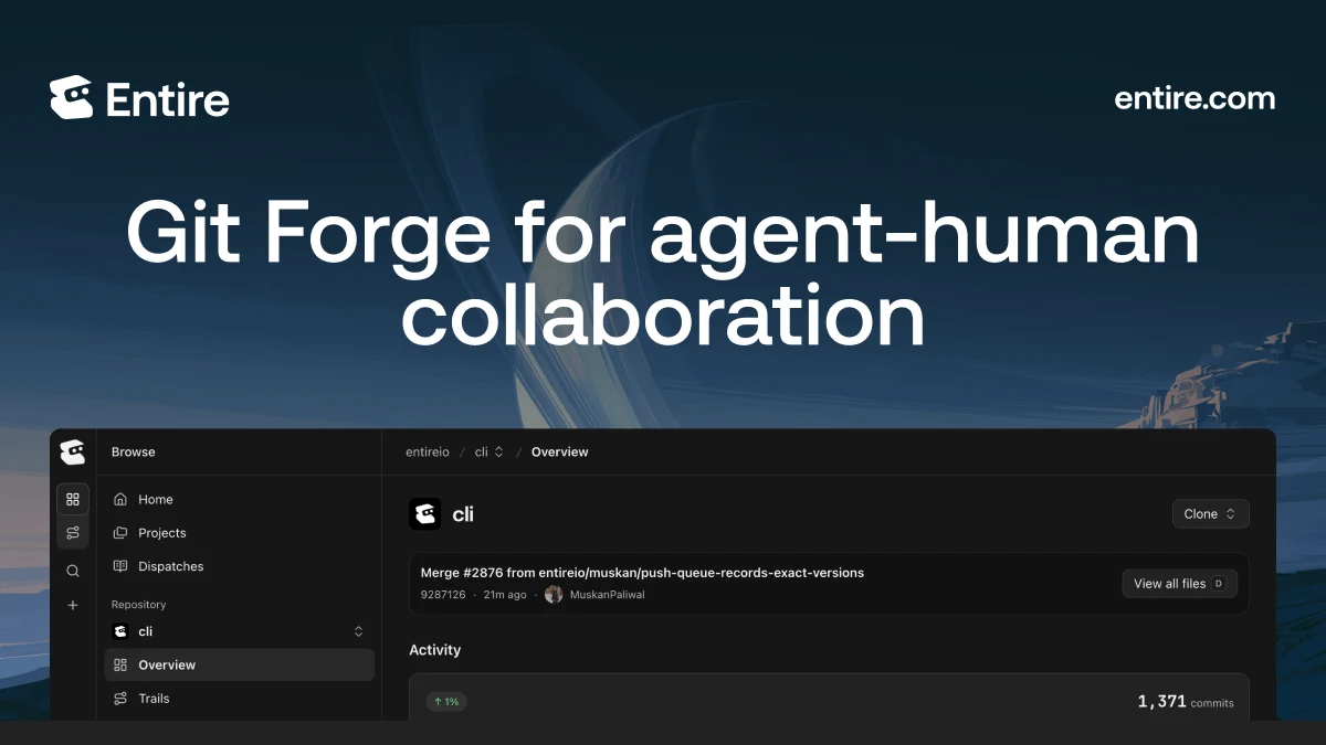 Entire: The Git Forge Built for Humans and AI Agents 3 Entire Git forge illustration