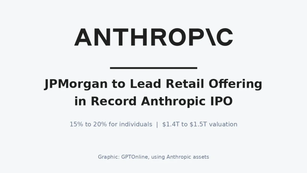 Anthropic taps JPMorgan to lead retail offering in record IPO