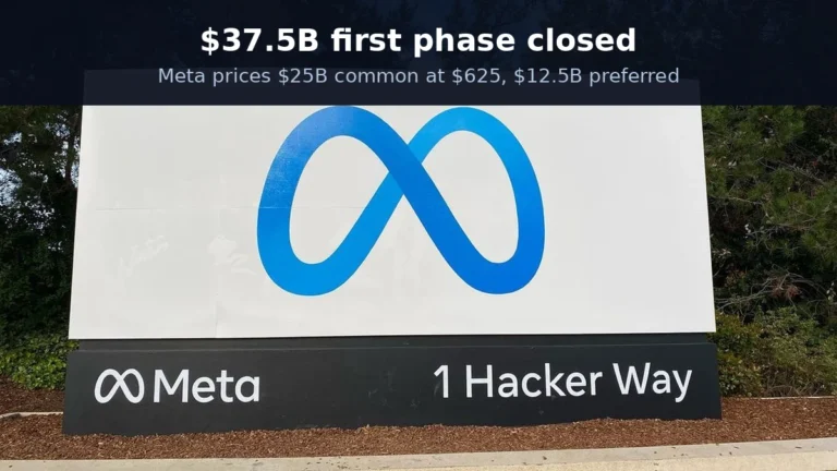 Meta headquarters sign at 1 Hacker Way