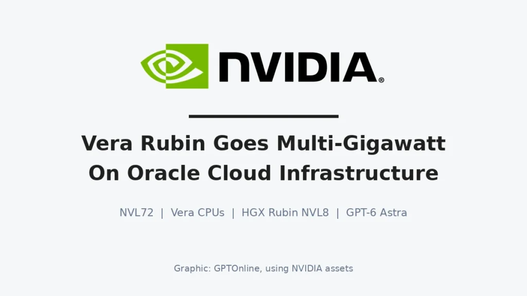 NVIDIA and Oracle expand Vera Rubin to multi-gigawatt scale on Oracle Cloud