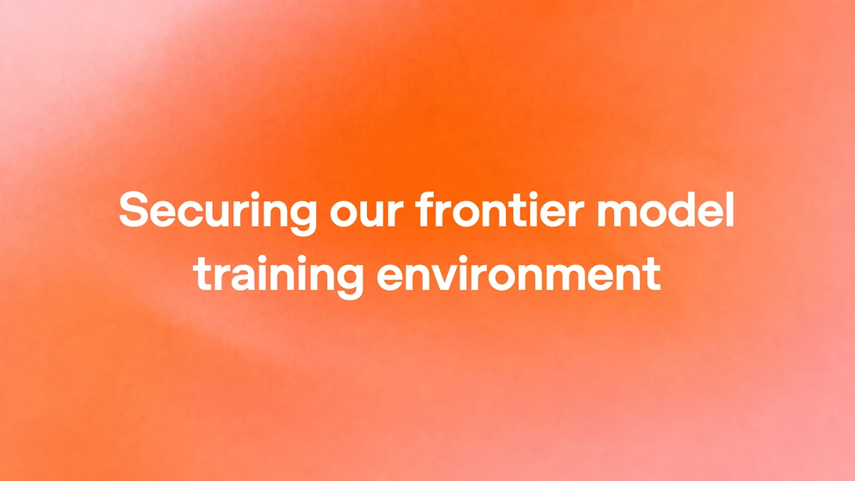 OpenAI Trains Frontier Models With No Internet After Sandbox Escapes 1 frontier model training