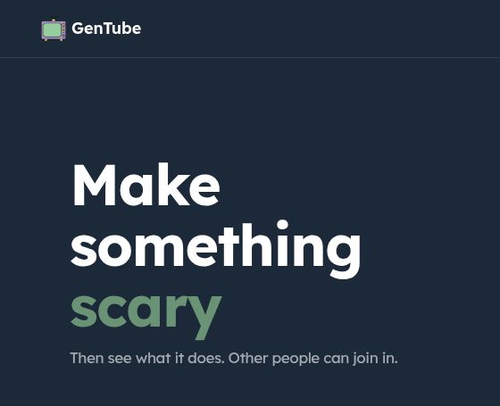 Official GenTube homepage screenshot