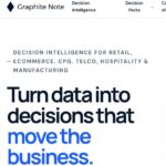 Graphite Note homepage identifying its decision-intelligence offering for business teams.