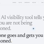 Mentioned homepage masthead and headline describing its AI-visibility outreach service.