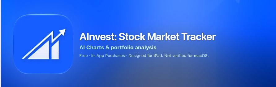 AInvest Stock Market Tracker official App Store listing header