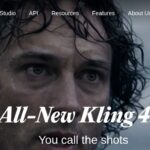 Kling AI official homepage header promoting Kling 4.0