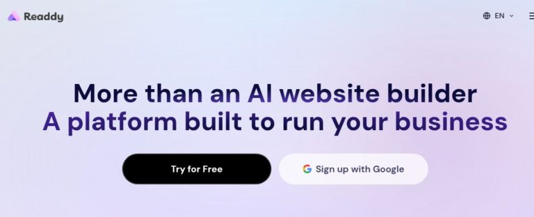 Readdy AI official homepage introducing its AI website builder