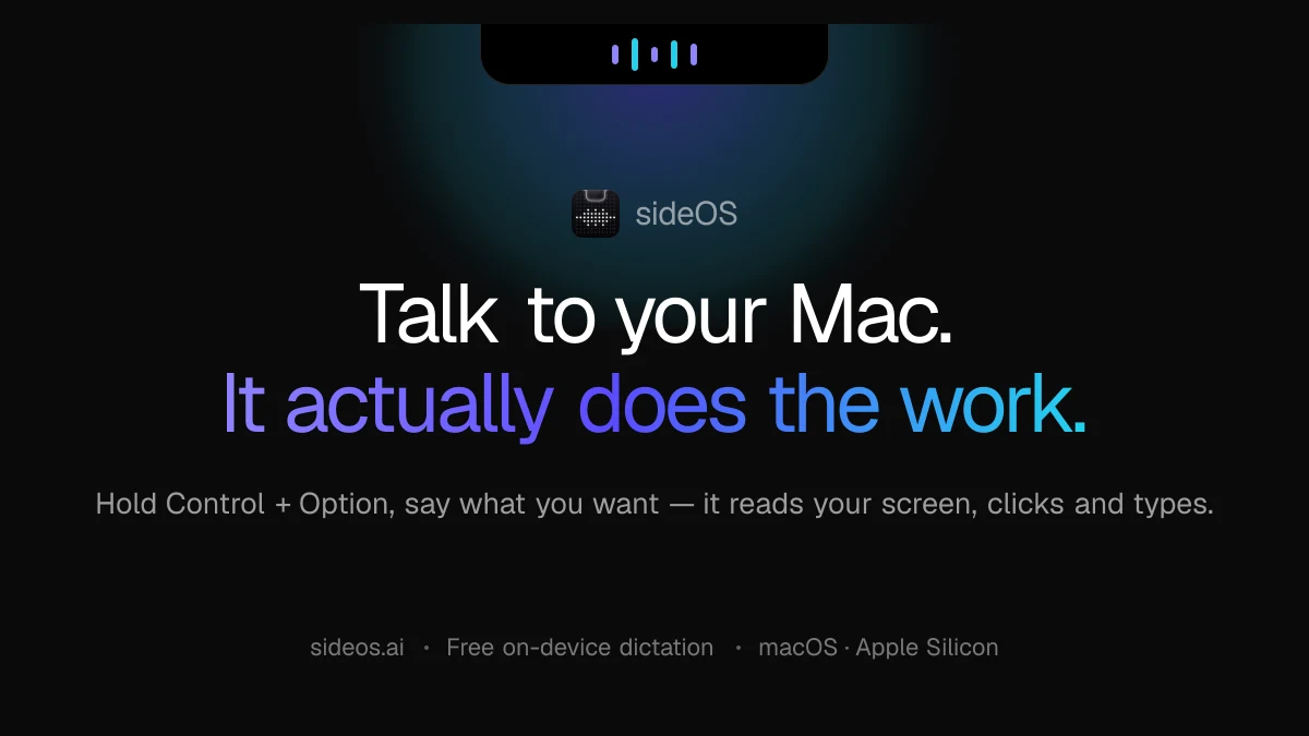 sideOS: A Local AI Assistant That Lives in Your Mac's Notch 3 sideOS logo