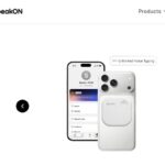 SpeakON Agent: Voice Tasks, Hardware and Beta Access 1 Official SpeakON product image showing the white voice input device attached to an iPhone
