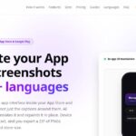 StoreLocale homepage showing screenshot translation and a sample mobile interface