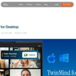 TwinMind for Desktop: AI Meeting Notes and Dictation 1 TwinMind for Desktop official guide header and product illustration on the TwinMind website.