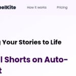 ReelKite logo and short-video homepage headline
