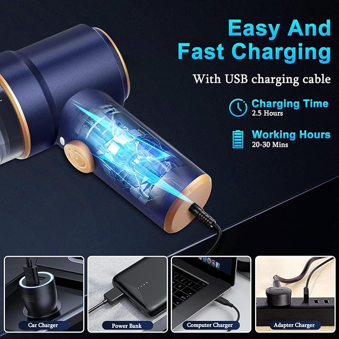 KMM Handheld Car Vacuum Cleaner, 9000Pa Vacuum Cleaner and Air Duster, 120W High Power Hand Held Vacuum with LED Light and Multi-Nozzles for Car, Home, Office, Pet