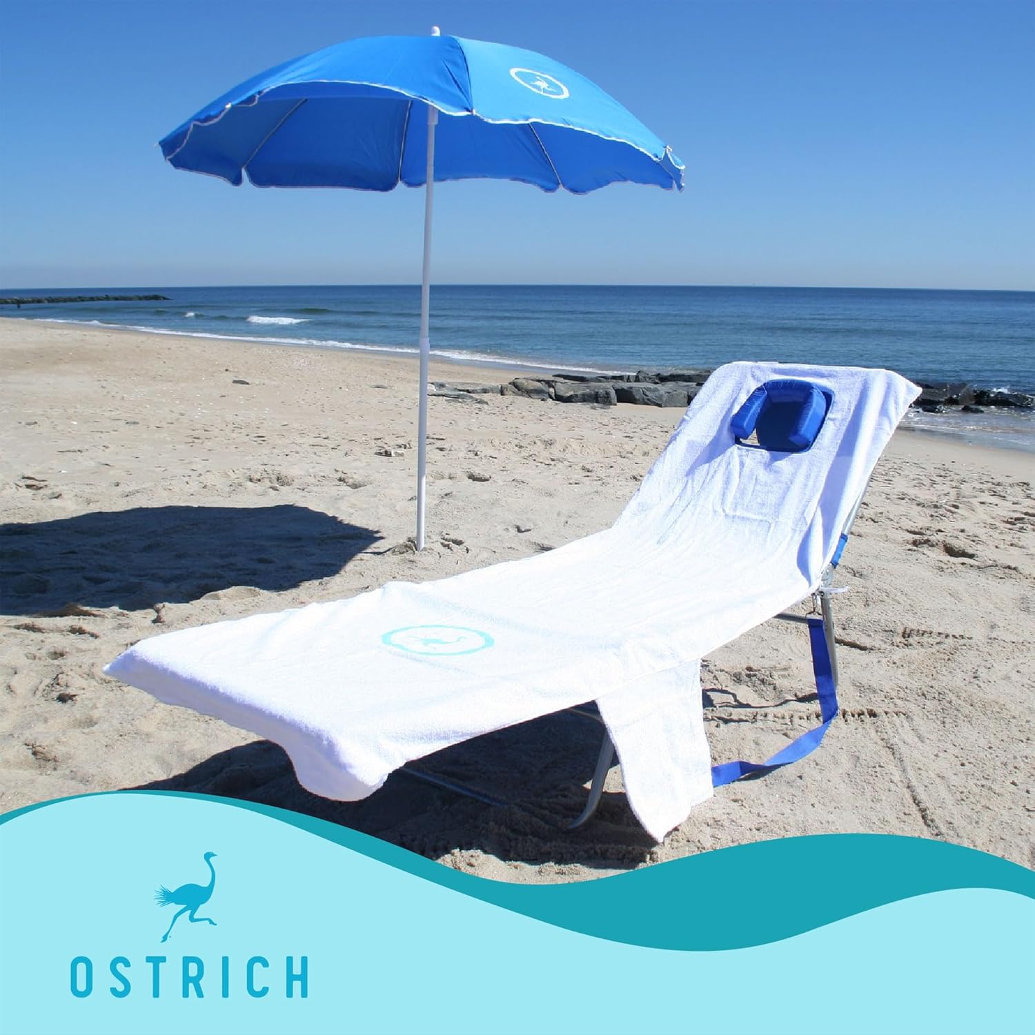 Luxury Folding Beach Lounge Chair for Adults with Face Hole, Versatile for Poolside, Outdoor Sunbathing & Reading While Lying on Stomach – Blue