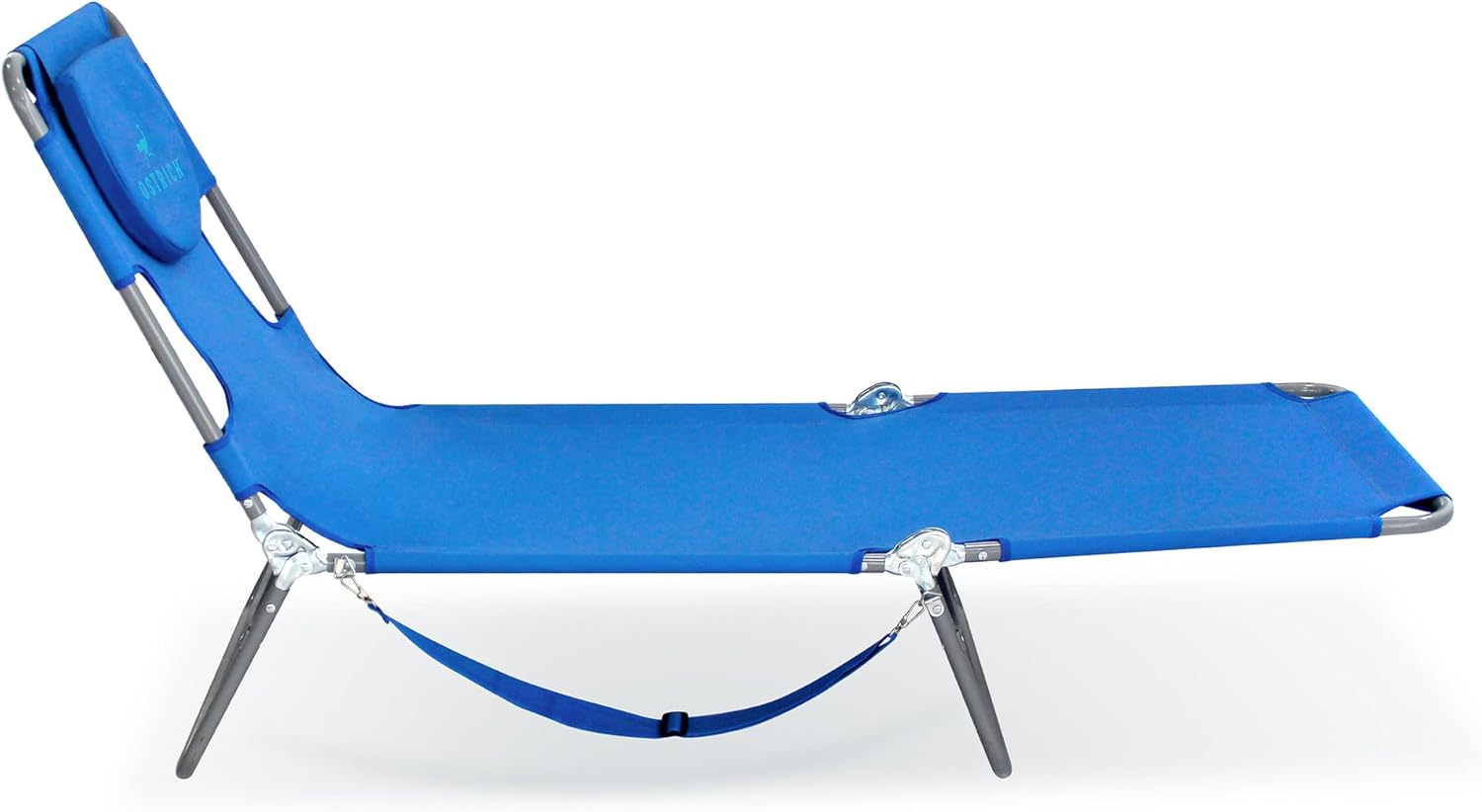 Ostrich - Silla Tumbona De Playa Para Adultos Con Orificio Para La Cara Verstil Plegable Para Piscina Exterior Tomar El Sol Y Leer En El Estmago De Lujo Para Bronceado Azul