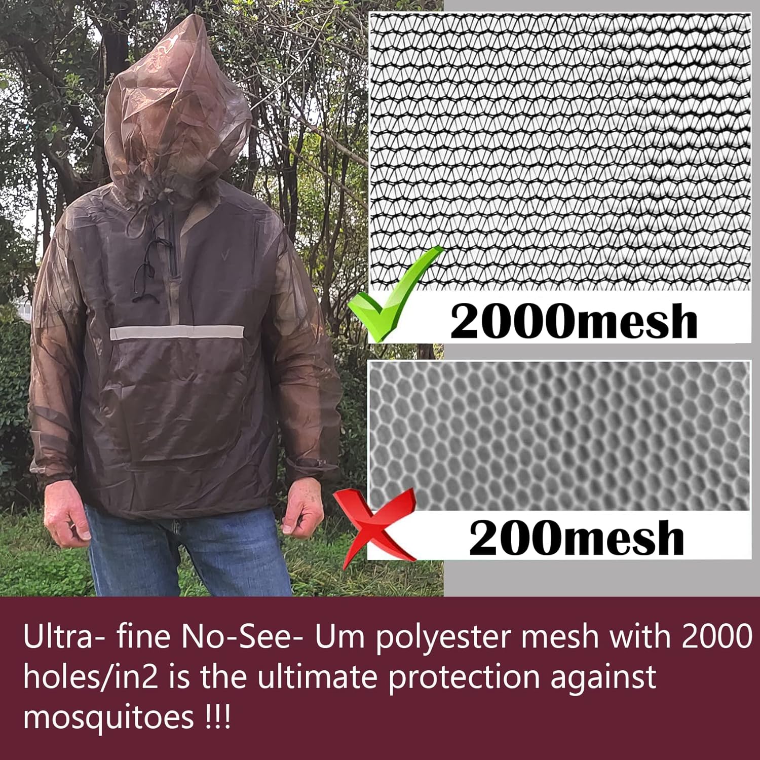 Aventik Chaqueta De Mosquito Pantalones De Mosquito Traje De Mosquito Malla Que No Se Transparenta Sper Ligera Mantiene La Seguridad Fresca Proteccin Uv
