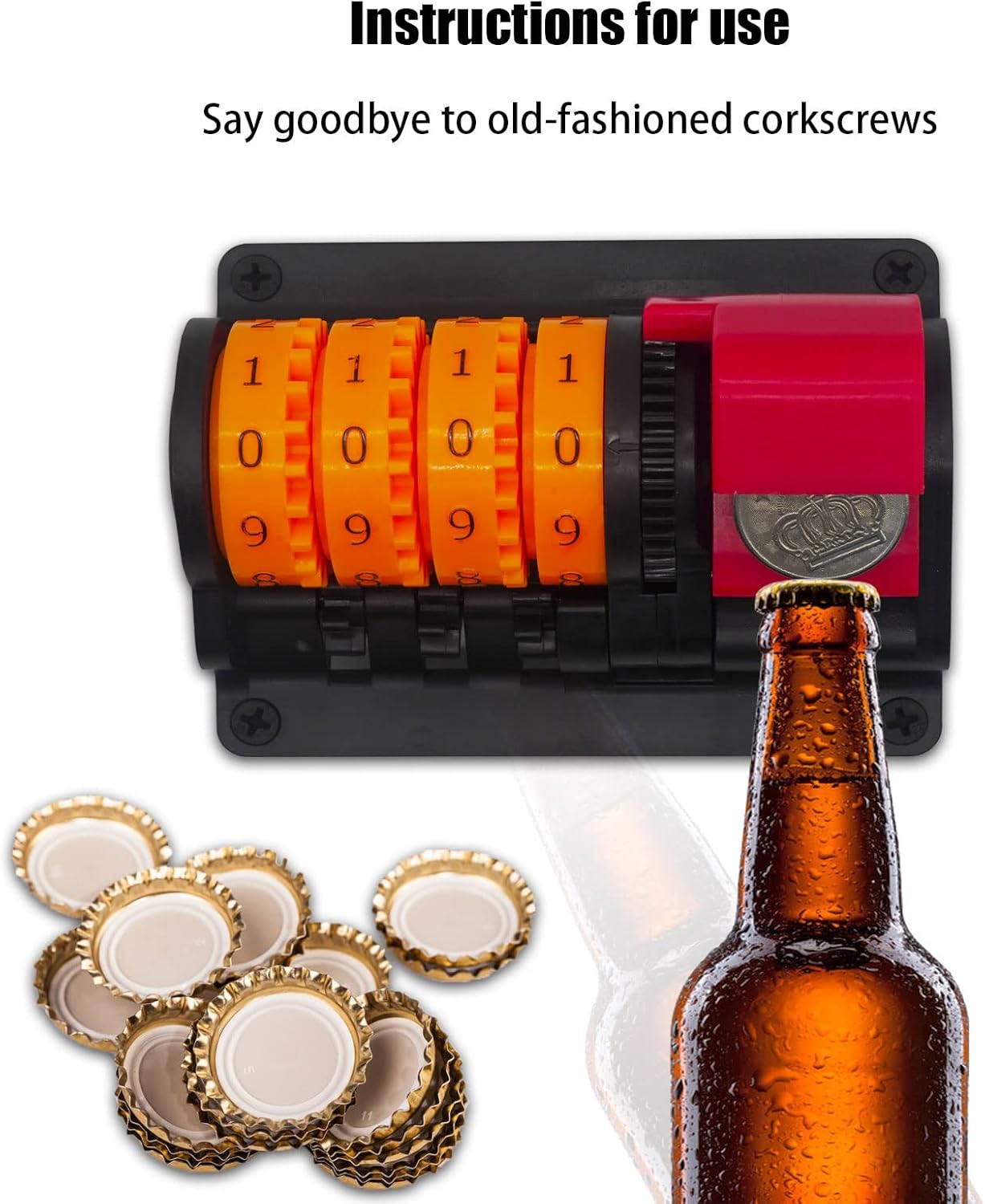 Abrebotellas Montado En La Pared Sacacorchos Para Contador De Cerveza Manual Creativo Automtico Decapador Regalos Nicos De Cerveza Para Hombres Pap Novio Esposo 1#