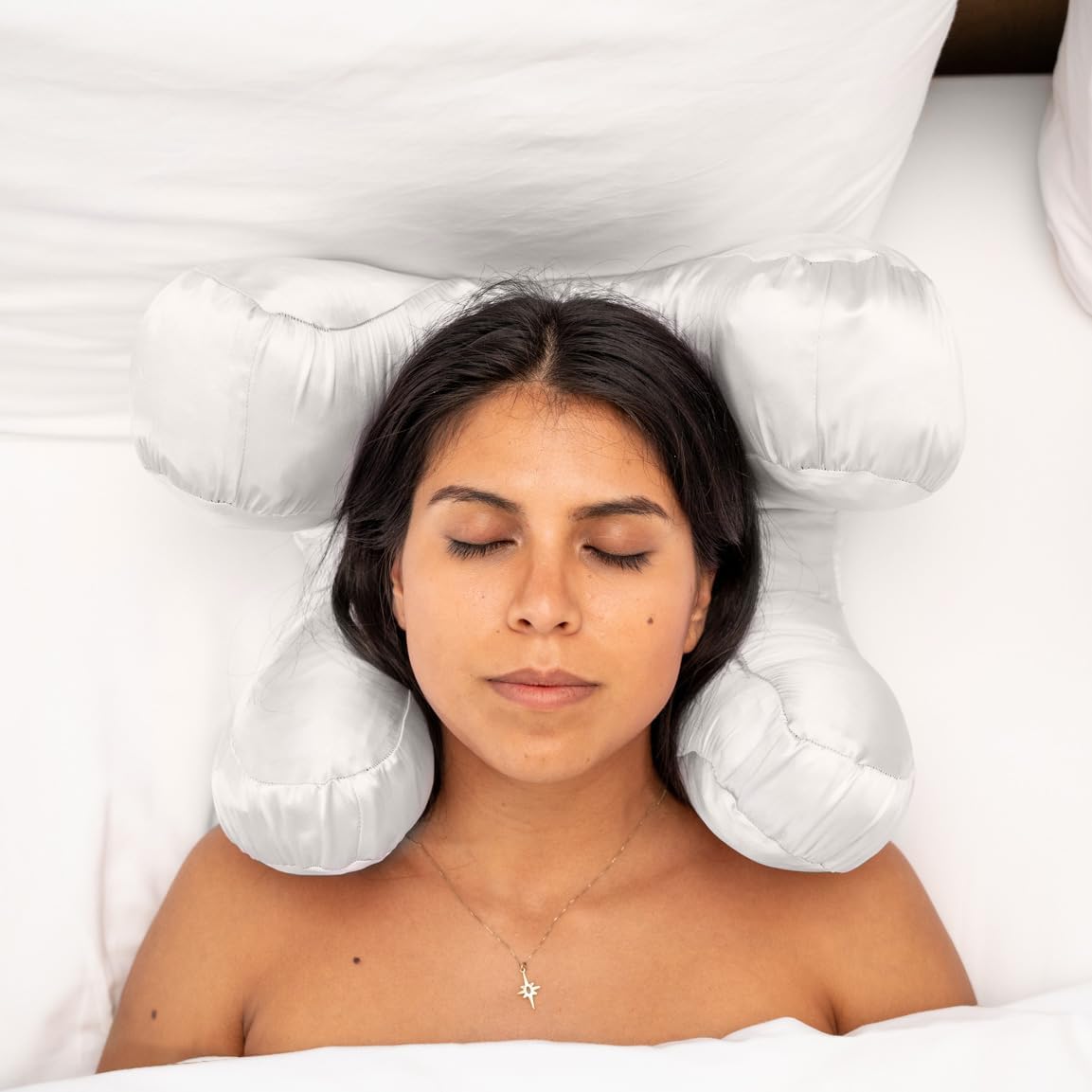 Flawless Face Pillow + Funda De Almohada De Satn Blanco Gratis! Sueo De Belleza Antiarrugas Sueo De Espalda