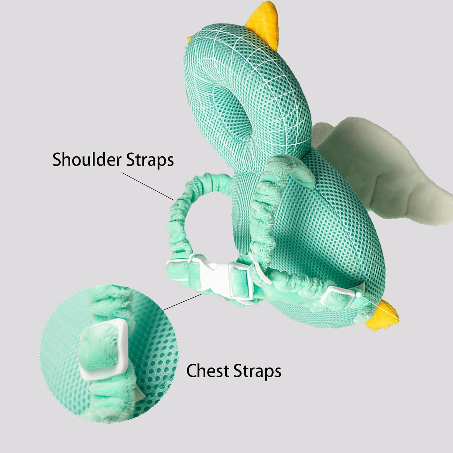 Protector De Cabeza Para Andador De Beb Ajustable Mochila De Proteccin Para La Cabeza Del Beb Almohadilla De Seguridad Para Llevar Tortuga