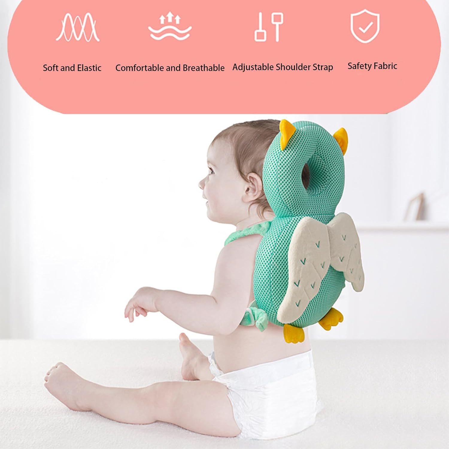Protector De Cabeza Para Andador De Beb Ajustable Mochila De Proteccin Para La Cabeza Del Beb Almohadilla De Seguridad Para Llevar Tortuga