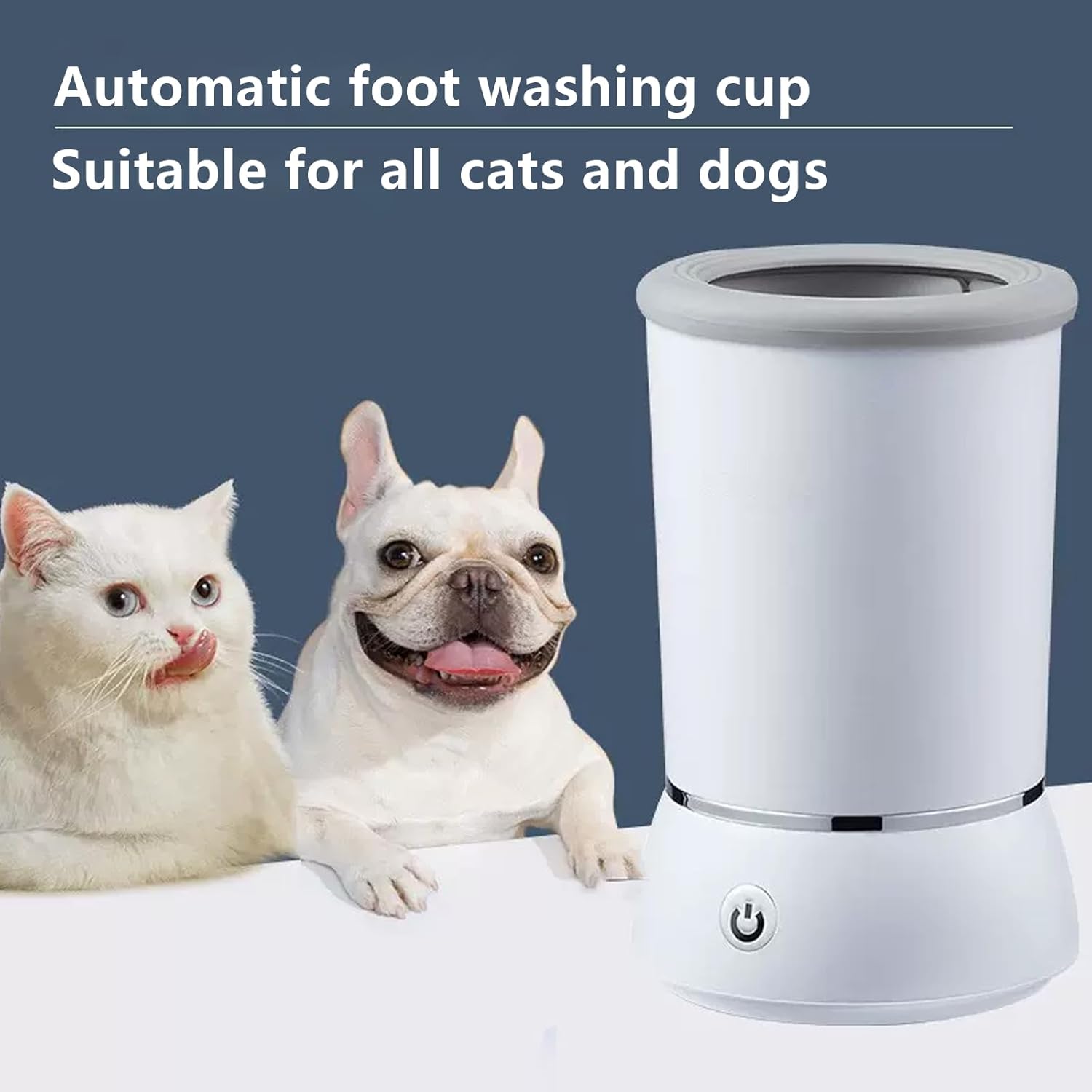 Winb Limpiador Elctrico Y Masajeador De Patas De Perro Taza Porttil Recargable Por Usb Mquina Automtica De Limpieza De Pies Para Perros Pequeos A Medianos Blanco