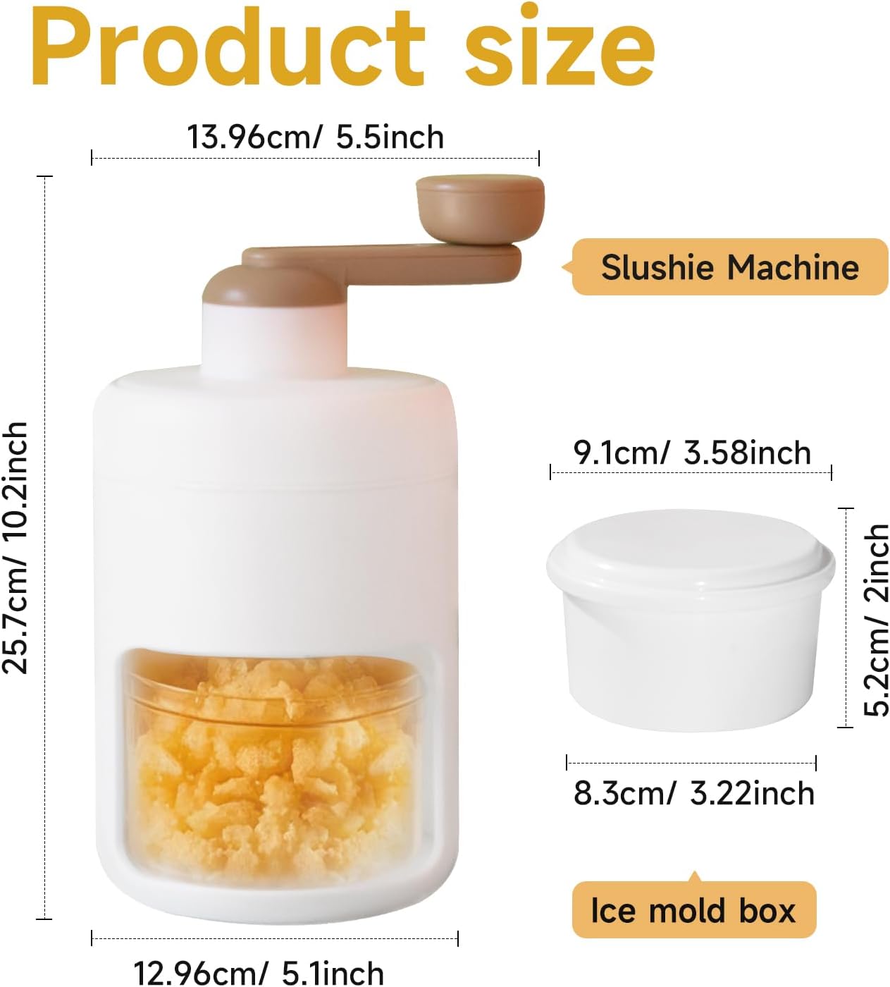 Mquina Trituradora De Hielo Manual Con 3 Bandejas De Hielo Ideal Para Batidos Hielo Afeitado Y Ccteles Congelados - Mquina Porttil De Cono De Nieve Porttil