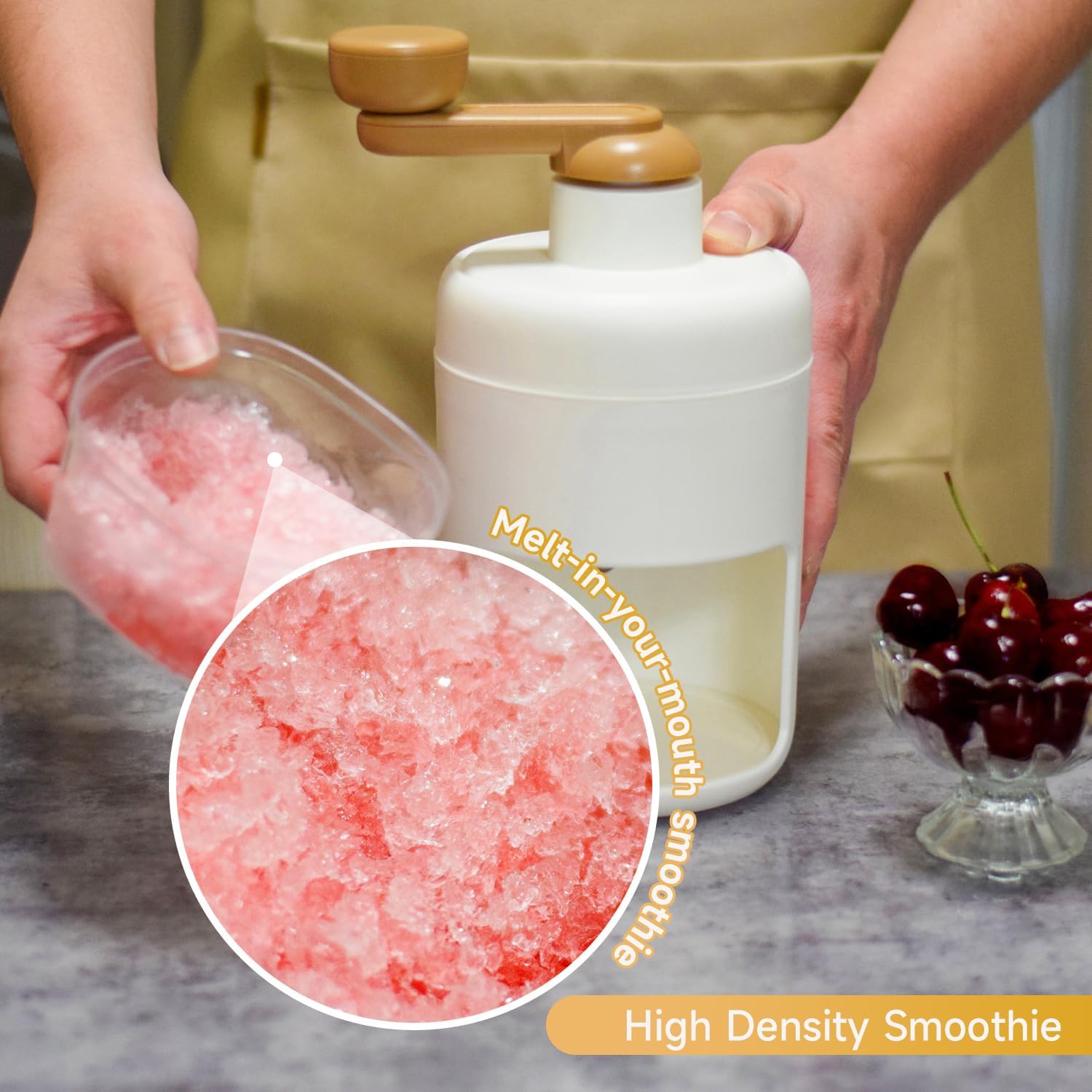 Mquina Trituradora De Hielo Manual Con 3 Bandejas De Hielo Ideal Para Batidos Hielo Afeitado Y Ccteles Congelados - Mquina Porttil De Cono De Nieve Porttil