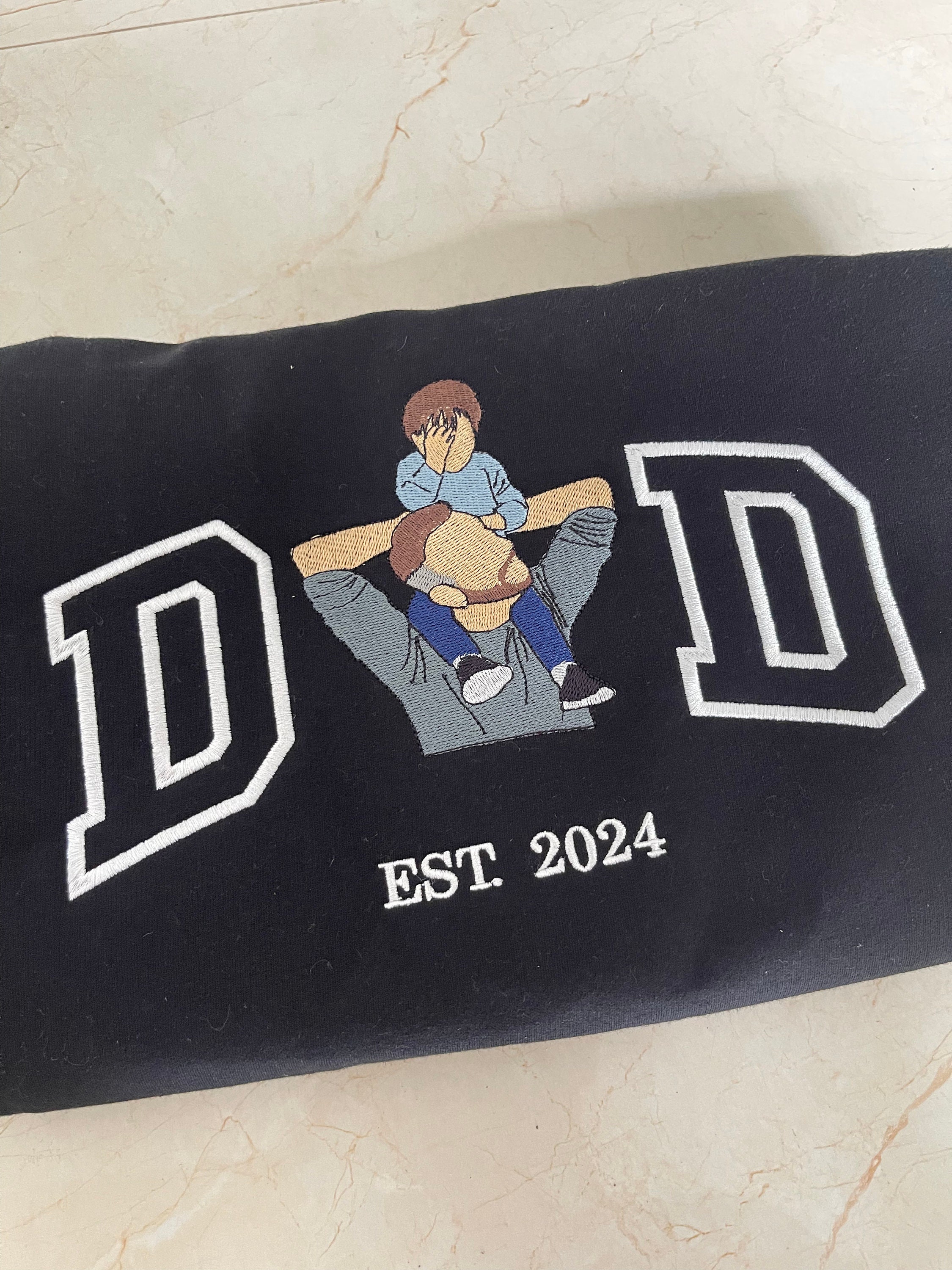 Embroidered Dad Shirt Custom Embroidered Father Tshirt Custom Father Embroidered Tshirt Custom Embroidered Photo Sweatshirt-hoodie Shirt