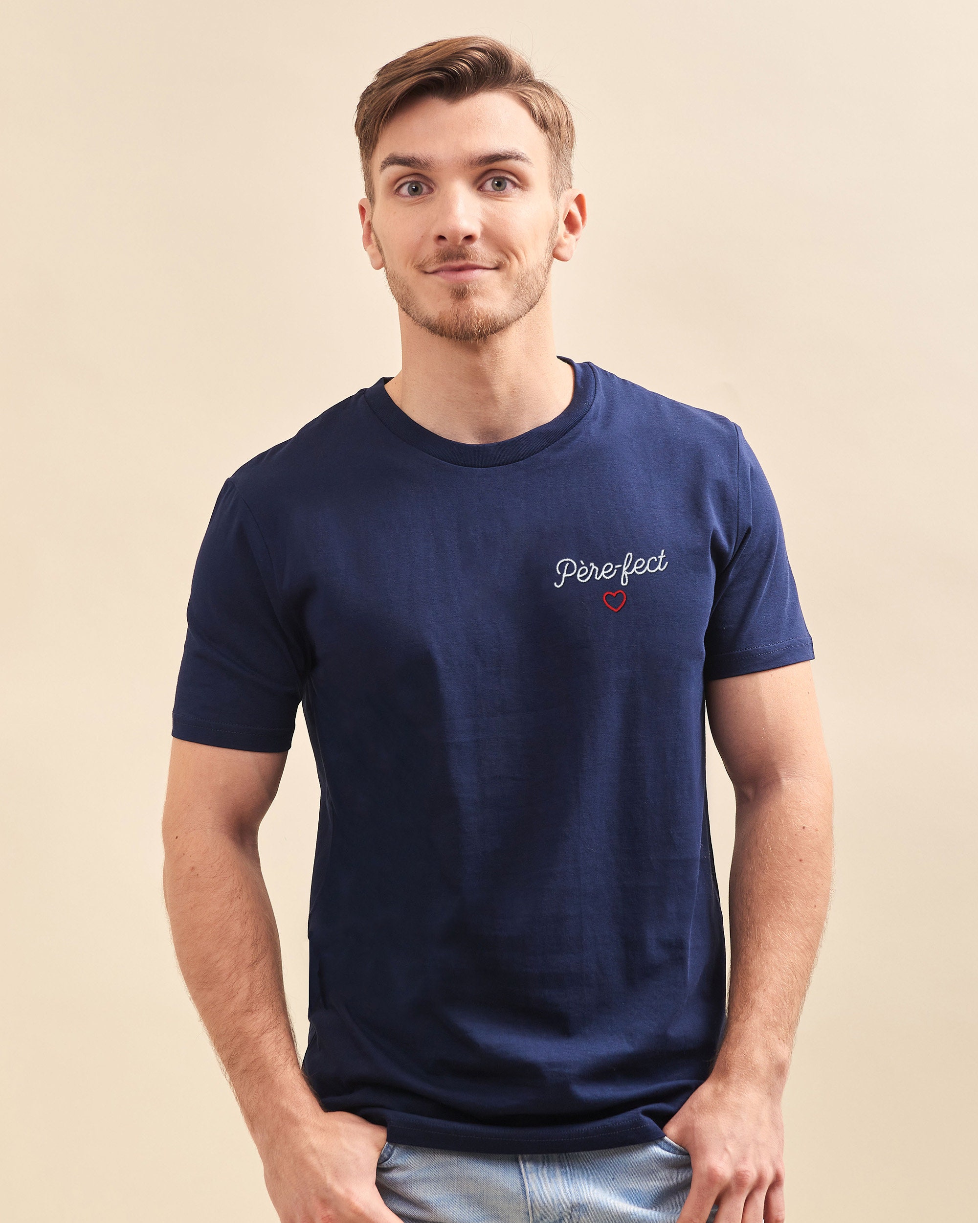 Blue Personalized Embroidered T-shirt For Men Personalized Gift For Men Personalized Godfather Gift Father's Day Gift