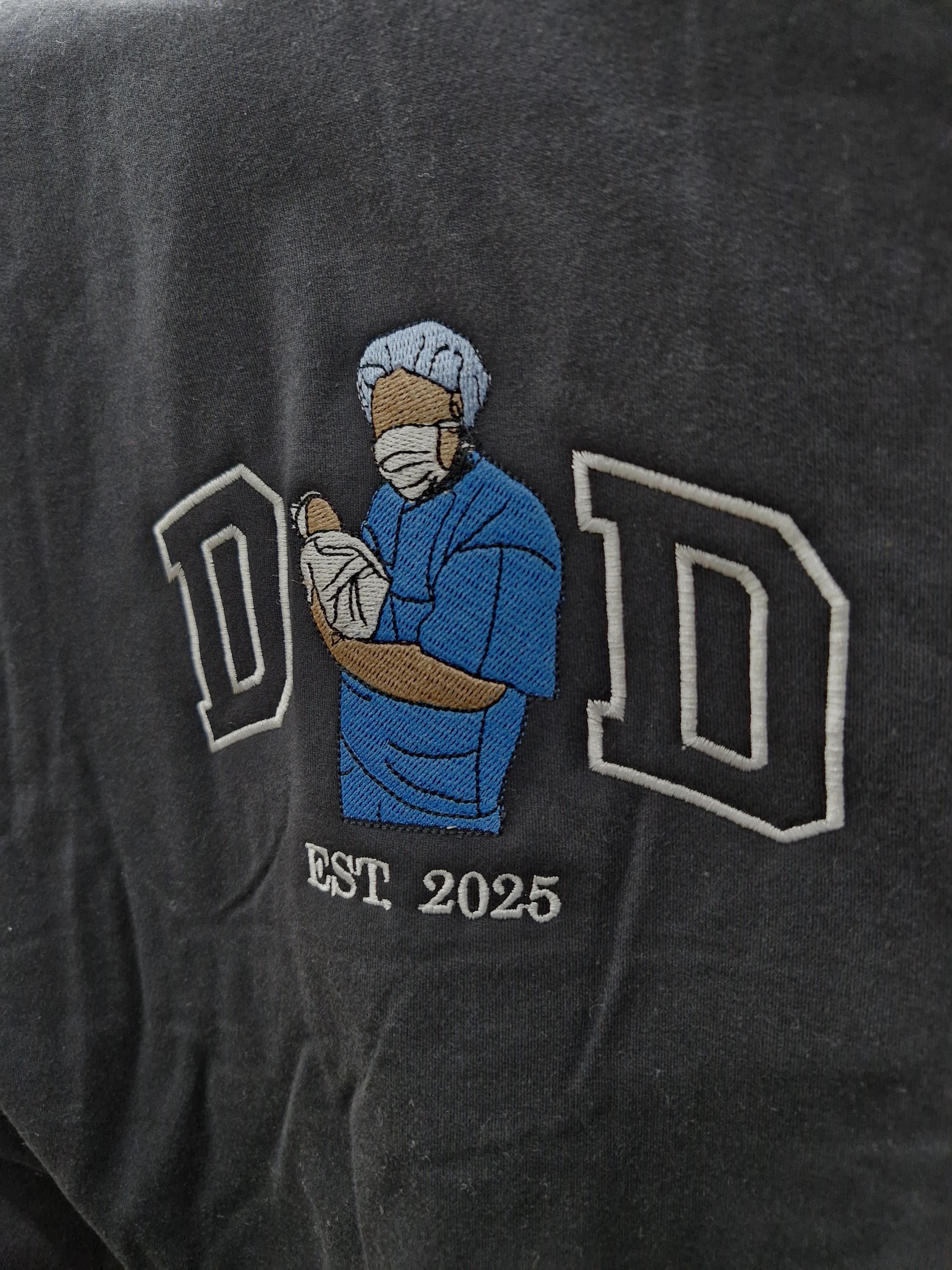 Embroidered Dad Sweatshirt Custom Embroidered Father Tshirt Custom Father Embroidered Tshirt Custom Embroidered Photo