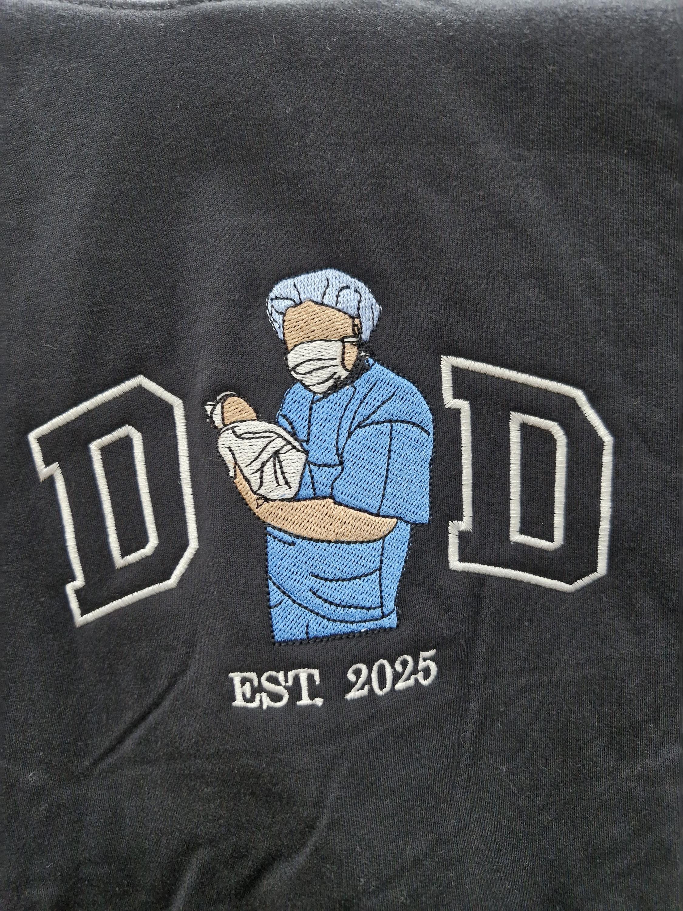 Embroidered Dad Sweatshirt Custom Embroidered Father Tshirt Custom Father Embroidered Tshirt Custom Embroidered Photo