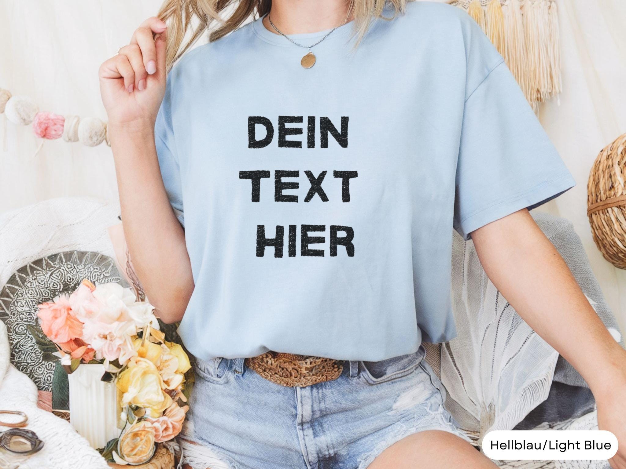 Custom Embroidered Comfort Colors Unisex T-shirt Personalized Embroidered T-shirt Embroidered T-shirt Name Tshirt