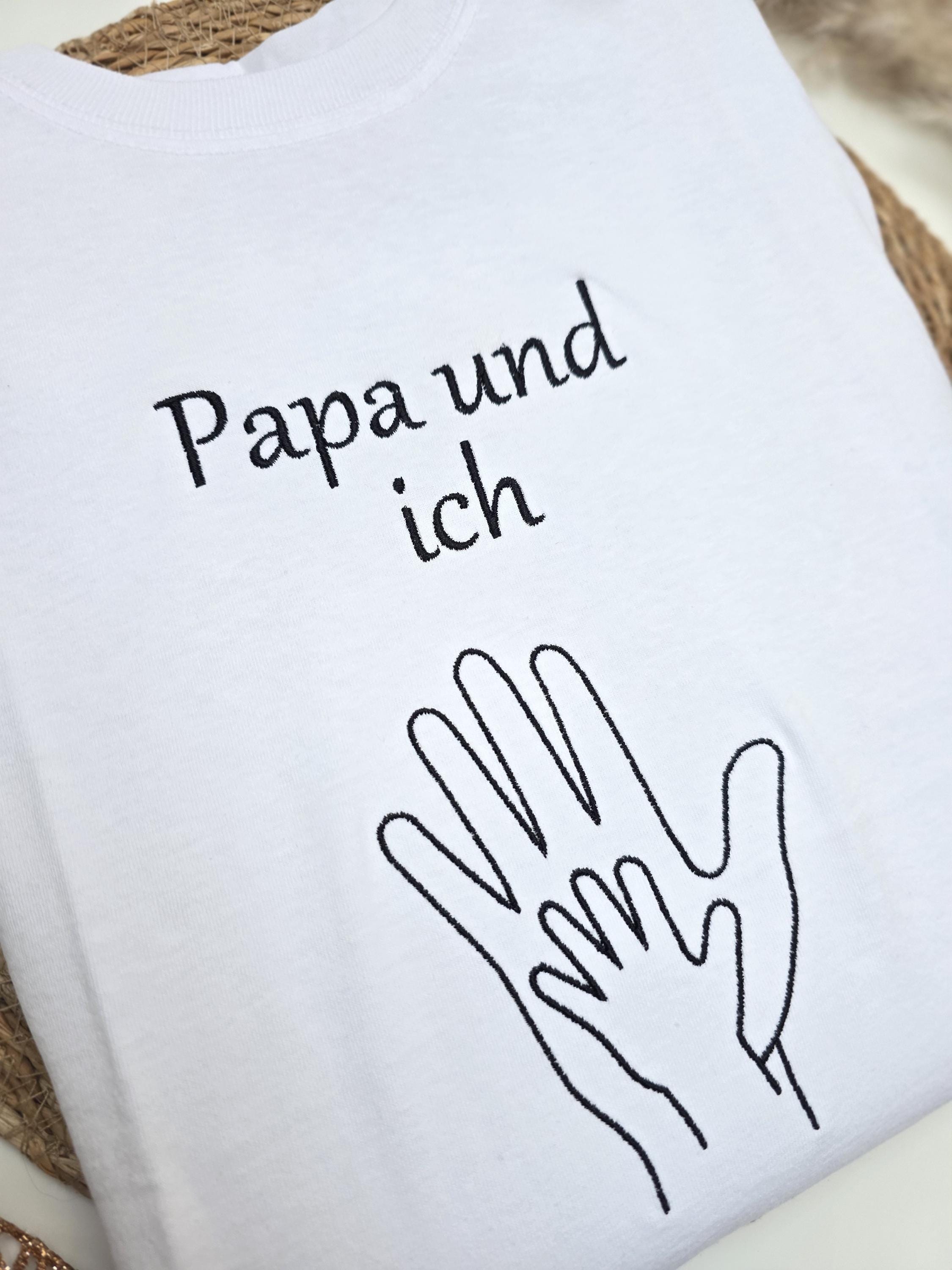 Personalized Kids Sweatshirt Mommy And Medaddy And Me Embroidered Hand Outlines Gift For Kids Parents Crewneck Best Dad Mom