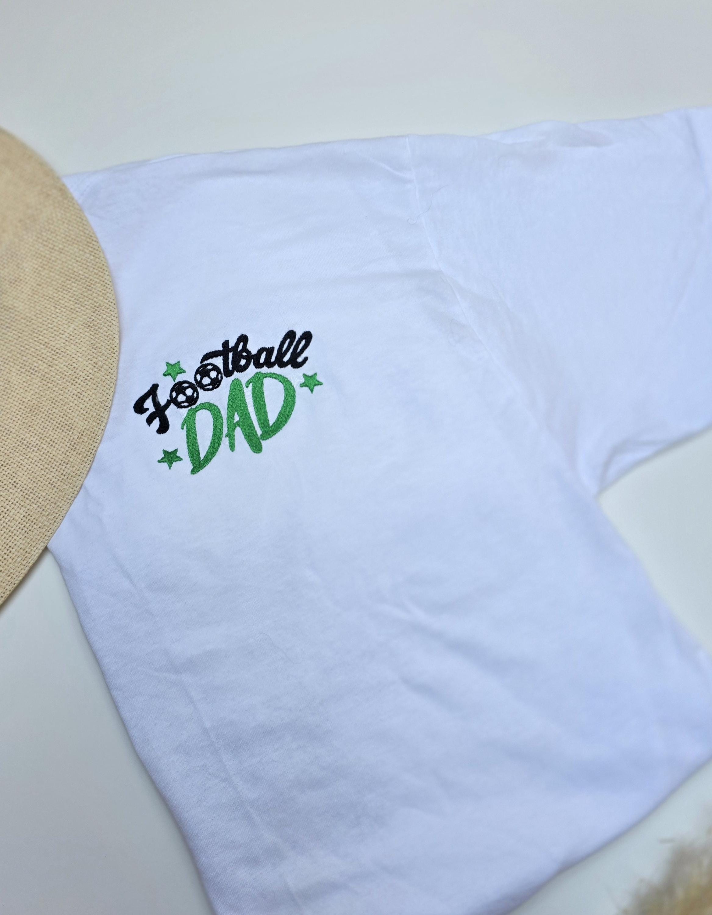 Embroidered Football Sweatshirt For Him Gift Ideas Football Embroidered Sweater Fathers Day Goals Football Dad T-shirt Football Love Papa Love