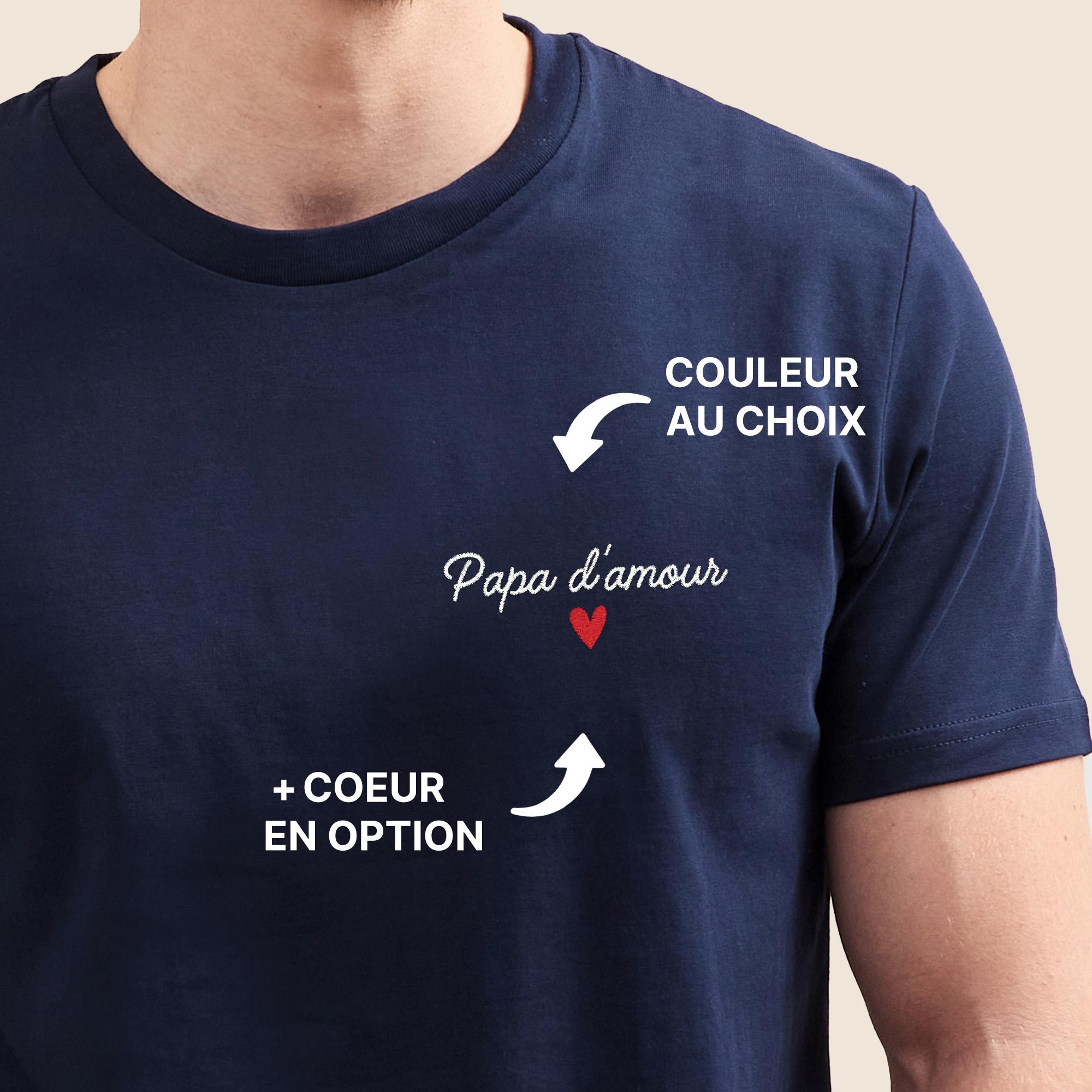 Personalized Embroidered Men's T-shirt Personalized Embroidery T-shirt Personalized Men's Gift Personalized Godfather Gift Father's Day