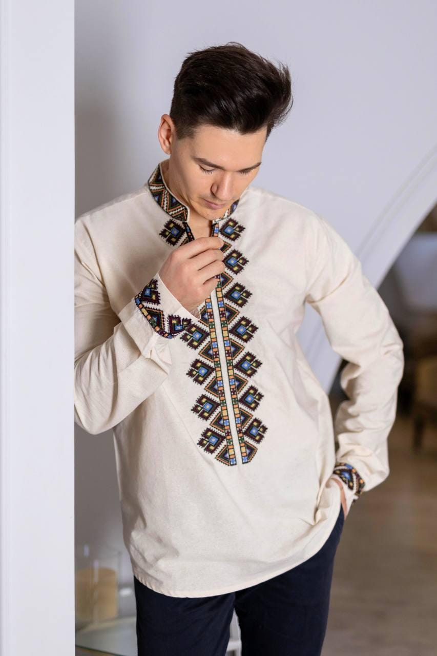 Beige Ukraine Vishivankawhite Ukraine Blouseembroidered Ukraine Women Blouseukraine Men Shirtbeige Embroidered Blouseukraine Shop