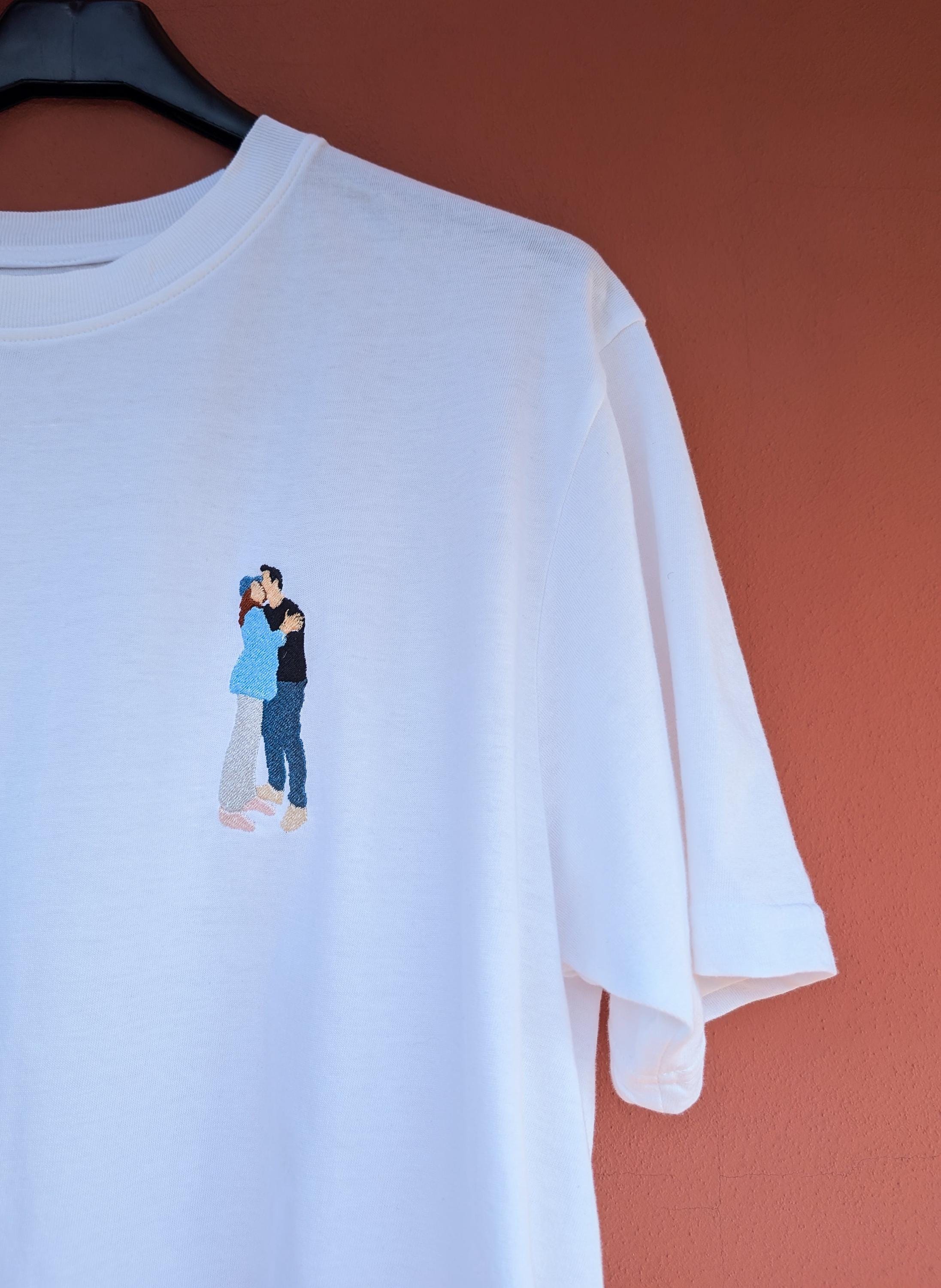 Custom Embroidered T-shirt Embroidery Photo Custom Embroidered Shirt Embroidery Photo Shirt Personalized Embroidery Photo Shirt