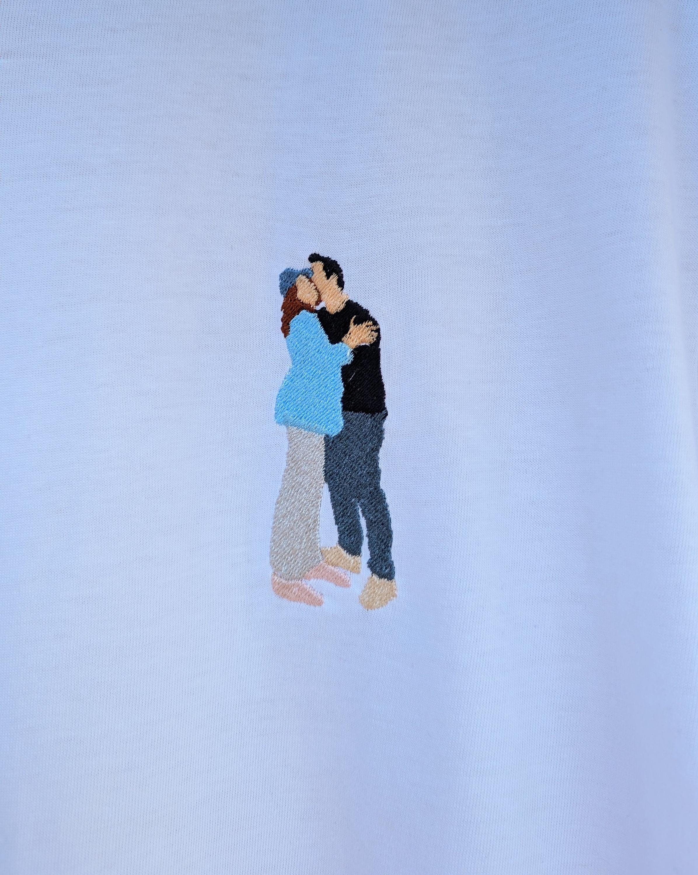 Custom Embroidered T-shirt Embroidery Photo Custom Embroidered Shirt Embroidery Photo Shirt Personalized Embroidery Photo Shirt