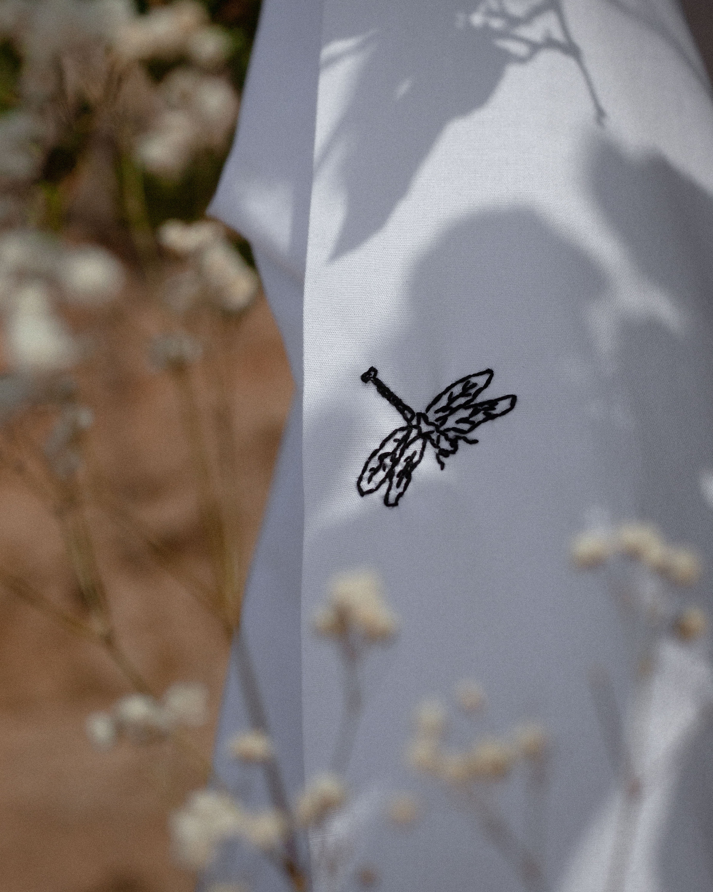 Hand Embroidered Relaxed White Shirt