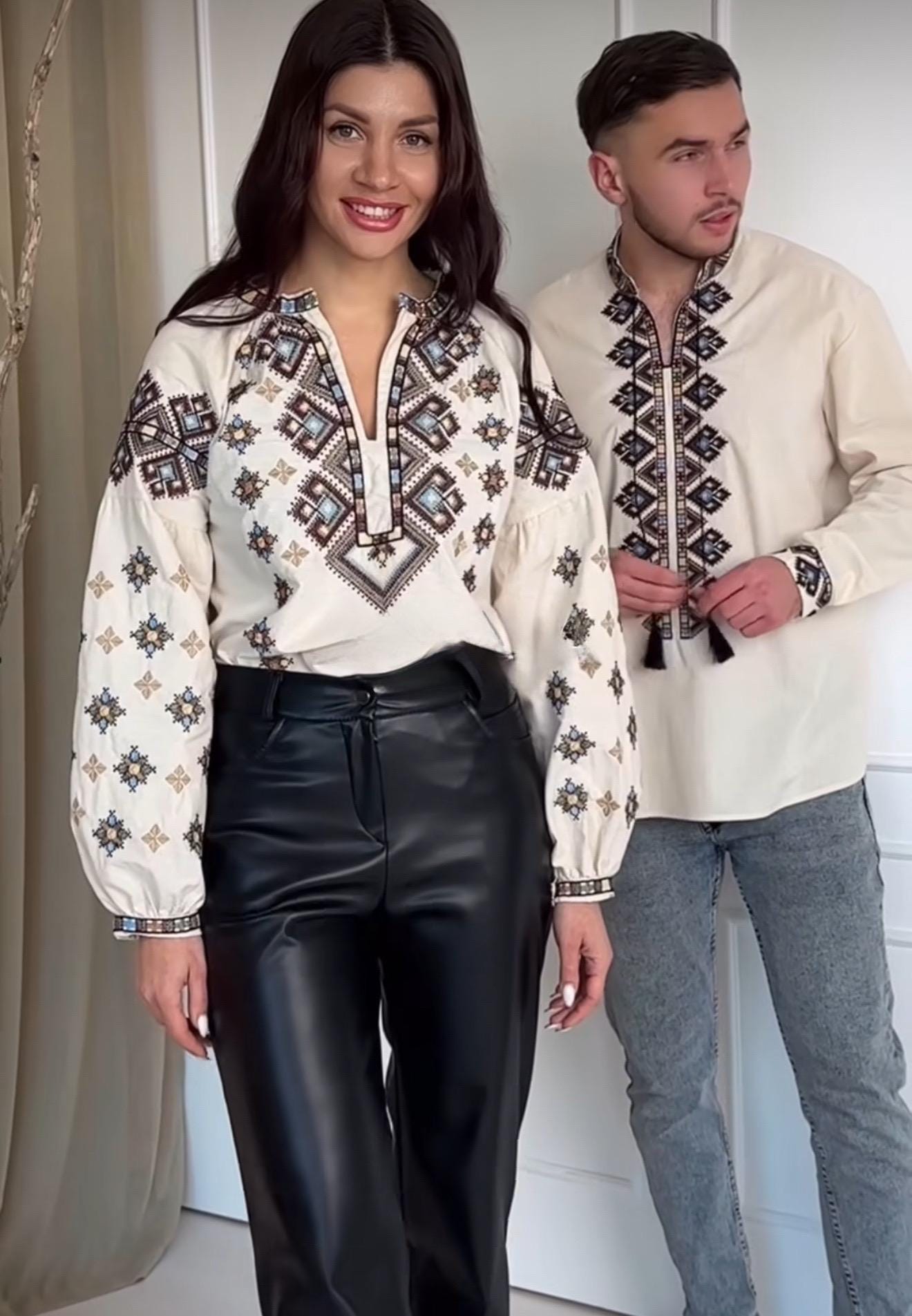 Ukraine Vishivankacouple Embroidery Shirt Embroidery Ukraine Shirt Men Embroidery Shirt Vyshyvanka Family Embroidered Look