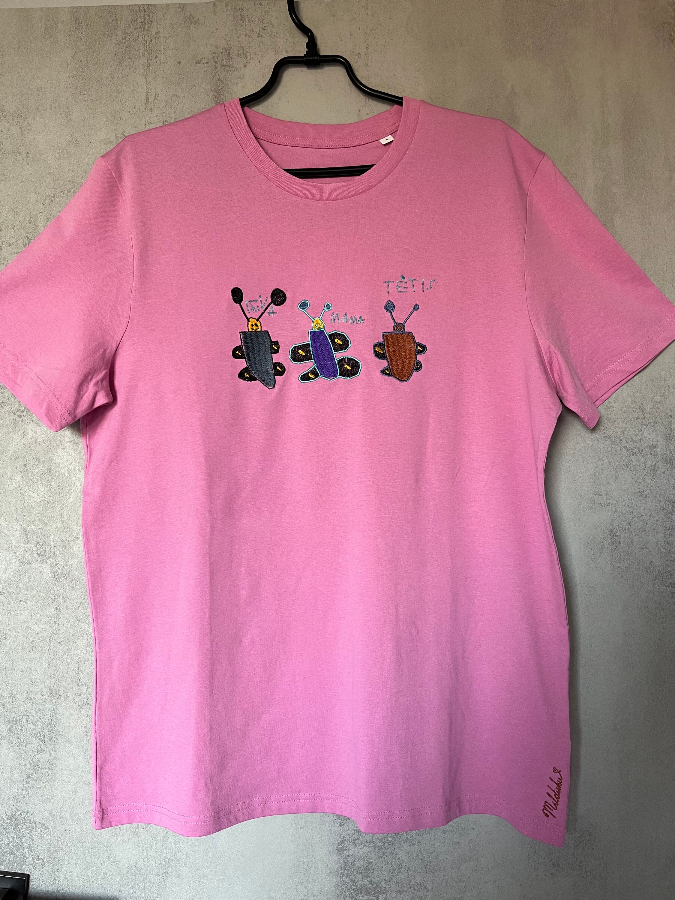 Personalized Embroidered T-shirt With Your Childs Drawing - Unique Christmas Gift!