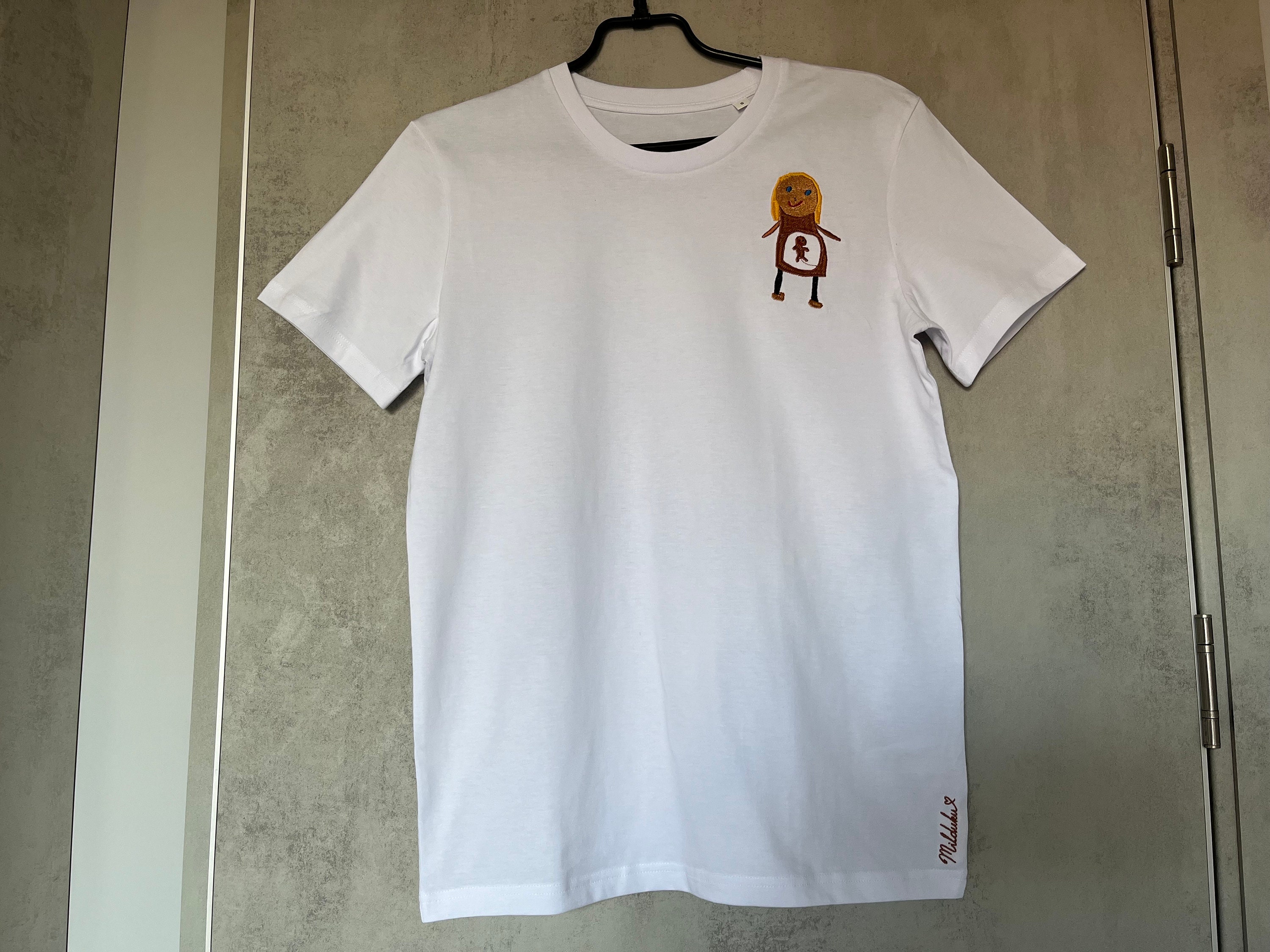 Personalized Embroidered T-shirt With Your Childs Drawing - Unique Christmas Gift!