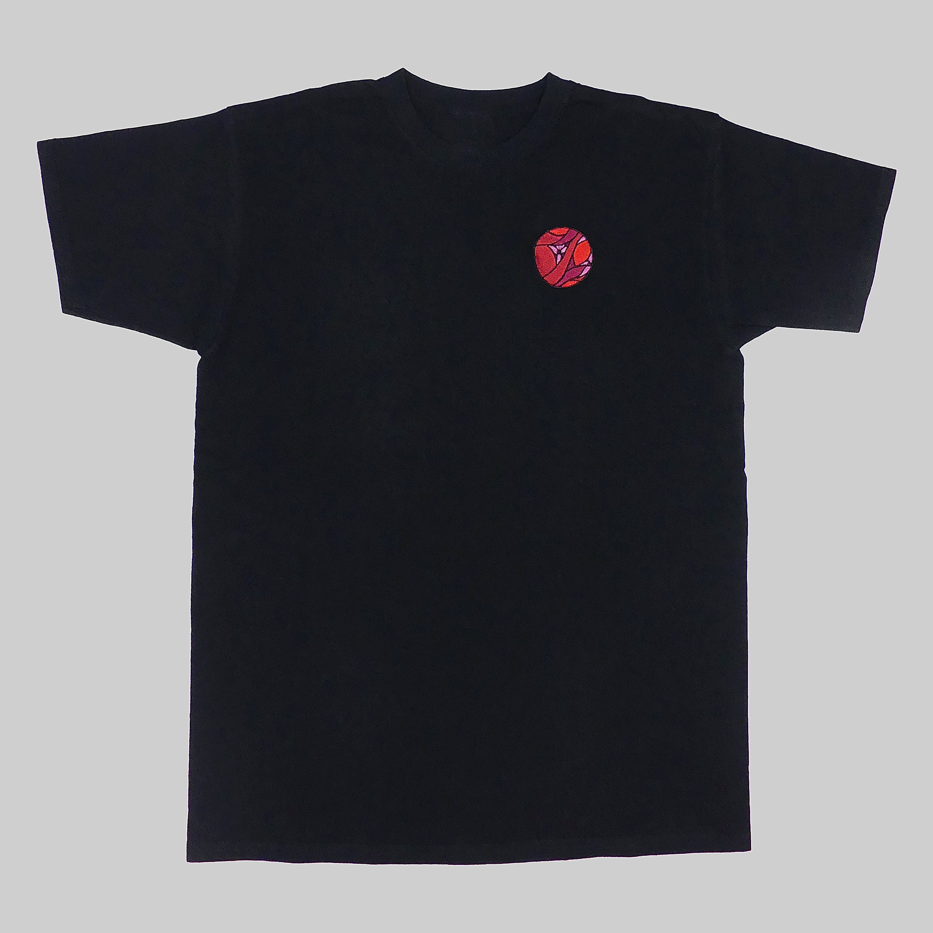 Black Rising Sun Embroidered T-shirt