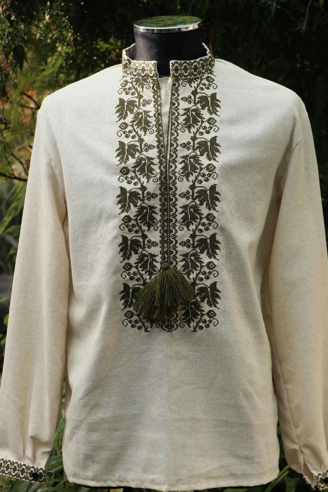 Embroidered Vyshyvanka Ukrainian Vyshyvanka For Men Zelensky Shirt Embroidered Ukrainian Embroidered Vyshyvanka Beige Vyshyvanka Shirt